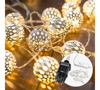 CozyHome Luci Led Marocchine - 7 metri & 20 LED in bianco caldo I Con spina I Per interni I Lucine Led Decorative Camera Da Letto Ghirlanda Luminosa Catena Luminosa Interno Luci Albero Filo Led Lights