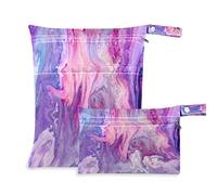 Cozyhome - Sacchetti per pannolini per pannolini in tessuto di marmo liquido astratto, per appendere pannolini, impermeabile, lavabile, con tasca per viaggi, campeggio, spiaggia