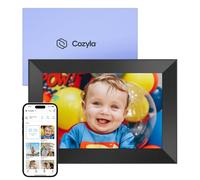 Cozyla - Cornice digitale WiFi con spazio illimitato, alimentazione AI, per inviare foto e video tramite Google foto, e-mail, browser Web, app, cornice per foto digitale, cornice elettronica, 25,4 cm,