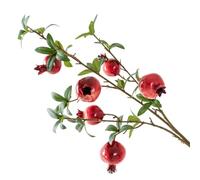 Cozylkx Ramo di Melograno Artificiale 80 Cm, Bacche di Rosa Canina Artificiale Bouquet di Frutta Finta Stelo di Piante per Composizioni Floreali Decorazione Domestica di Nozze