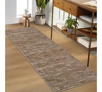 COZYLOOM Tappeto per corridoio 60 x 20 cm, moderno, con retro antiscivolo, resistente alle macchie, moderno, lavabile, a pelo basso, per interni, cucina, camera da letto, lavanderia, cammello