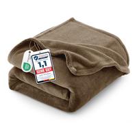CozyLux Coperta Pile 130x150 cm, Plaid Divano Singolo in Flanella 260GSM per Donne, Regali di Compleanno per Mamma Lei, Decorazione per la Casa, OEKO-TEX 100, 130x150, Cammello