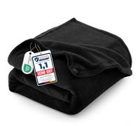 CozyLux Coperta Pile 220x240 cm, Plaid Divano Matrimoniale in Flanella 260GSM per Donne, Regali di Compleanno per Mamma Lei, Decorazione per la Casa, OEKO-TEX 100, 220x240, Nero