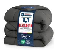 CozyLux Piumone Matrimoniale 240x260 cm per 4 Stagioni, Trapunta Invernale 240 x 260, Piumone Letto in Microfibra 300 g/m², Morbido, Caldo e Traspirante, Lavabile in Lavatrice, 260x240, Grigio