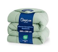 CozyLux Piumone Una Piazza e Mezza 200x200 cm per 4 Stagioni, Piumone Letto in Microfibra 300 g/m², Trapunta Invernale, Morbido, Caldo e Traspirante, Lavabile in Lavatrice, 200x200, Verde salvia