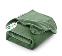 CozyLux Plaid Coperta Pile di Flanella 260gsm, Coperta Matrimoniale Maxi 230 x 270 cm, Coperta Divano Super Grande Calda e Morbida - Verde, 270x230