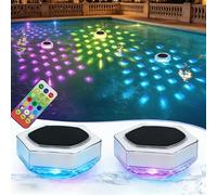 Cozymeow Luci per Piscina Fuori Terra Solari Galleggianti con Telecomando, LED RGB IP68 Impermeabile Luce Piscina Fuori Terra Cambia Colore per Laghetto Stagno Giardino Spa Vasca Idromassaggio