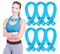 Cozypower 6 fasce rinfrescanti per il collo, con bottone, bandana, sciarpa refrigerante per il collo, per clima caldo, per l'estate e l'esterno, colore: azzurro cielo