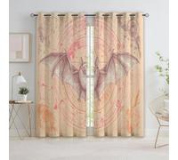CozyRest Tende Oscuranti 2 Pannelli con Anelli Occhielli Tenda Halloween rune retrò geometria magica, Termiche Oscuranti Isolanti per Camera da Letto Soggiorno Privacy 234 x 229 cm
