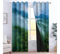 CozyRest Tende Oscuranti Termiche Isolanti Foresta pluviale nebbiosa terra dei sogni eterea per Camera da Letto, Set di 2 Pannelli 234 x 183 cm per Stanza dei Bambini Finestre Soggiorno