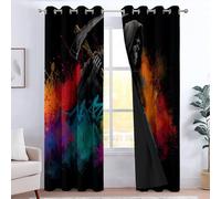 CozyRest Tende Oscuranti Termiche Isolanti Morte Fantasia Oscuro per Camera da Letto, Set di 2 Pannelli 280 x 245 cm per Stanza dei Bambini Finestre Soggiorno