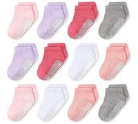 CozyWay Calzini antiscivolo per bambini con impugnature Calzini a taglio basso per neonati e maschi 12 paia 3-5 anni