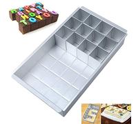 Cozywind DIY Cake Mold Set Teglia Componibile Lettere e Numeri Aluminum Numero Torta Padella Antiaderente Regolabile per Dolce di Compleanno, 31x 18.5 x5.5 cm