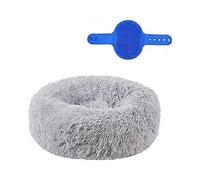 Cozywind Round Dog Bed, Soft Cozy Cushion, Machine Washable, for Cats/Small Dogs, Gift Roll for Storing Pet Hair, 50, Beige