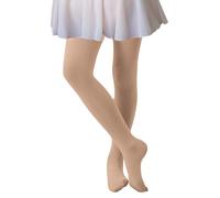 CozyWow Collant da balletto da ragazza Ultra Morbidi Bambini Elastici Collant da Danza, beige., 6-8 Jahre