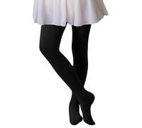 CozyWow Collant da balletto da ragazza Ultra Morbidi Bambini Elastici Collant da Danza, Nero , 6-8 Jahre