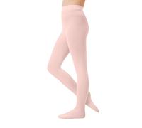 CozyWow Collant da bambina 60 denari semi-oscuranti balletto collant in microfibra con piede, Colore: rosa., 4-6 Jahre
