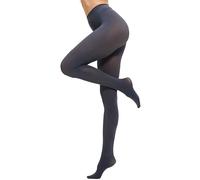 CozyWow Collant da donna 80D elastico opaco vita alta oltre 30 colori, grigio scuro, L-XL