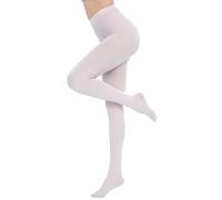 CozyWow Collant da donna semi solido opaco 80D da donna (Bianco,L-XL)