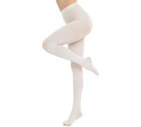 CozyWow Collant da donna semi solido opaco 80D da donna (Crema,XXL-3XL)