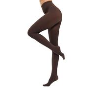 CozyWow Collant da donna semi solido opaco 80D da donna (Marrone,L-XL)