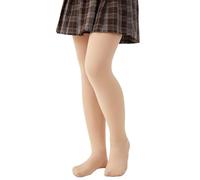 CozyWow Collant spessi per ragazze, collant invernali caldi per la scuola, comodi collant foderati in pile per bambini, 1 paio-Beige, 6-8 Years