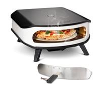 cozze® Forno per pizza con pietra girevole, LED e porta, 6,0 kW/50 mbar, con regolatore e tubo da 1,1 m, perfetto per pizze croccanti