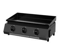 Cozze® G-700 - Piastra grill portatile con 3 bruciatori (50 mbar), DE+AT con regolatore e contenitore di raccolta del grasso, piccolo barbecue per balcone, terrazza, giardino, mini barbecue a gas per