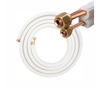 Cozzolinobrico kit tubi rame CARTELLATI PRONTI per climatizzatore coppia da 1/4 e da 3/8 per gas Refrigerante Varie Misure (8mt + 8mt)