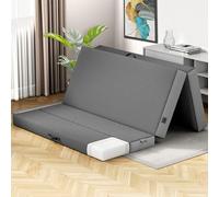 Cozzzi Materasso pieghevole da 10,2 cm per pavimento e da viaggio, con fodera rimovibile, materasso leggero e portatile per adulti e bambini, compatto e facile da riporre (190,5 x 137,2 x 10,2 cm)