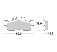 COPPIA CEPPI FRENO POSTERIORI SBS HONDA TRX FA F.TR FOREMAN(FA1 FAA) 500