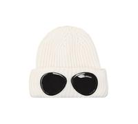 C.P. Company, ,Accessories ,Uomo ,Bianco ,ONE SIZE Extra Fine Merino Wool Goggle Beanie