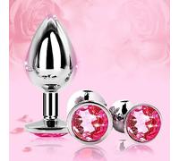 CP-Diverse Dimensioni Di Giocattolo In Acciaio Inossidabile Rosa (3 Pezzi) Ṕlūg Ḁnàli Ḁnàlé Ḅūṱṱ Ṕlūg Pîccólo Dilàtâtore Ânâls Dónna Ḁmǎl Ṕļūgs Plây Ṕlūg Ânâlṕlūg Tóy