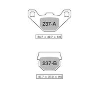 Cp. pastiglie freno anteriori organiche E-TON VXL 300 VECTOR-ST VECTOR 07 TROFEO