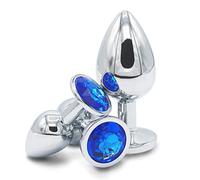 CP-Utensili In Acciaio Inox Con Diamanti Blu (3 Pezzi) ânâlṤ Dónna Plúg Anàlé bÛtt plÛg ḀnâlêŜêx Amǎl pḼÛgs Metalló ânâl plây plÛgṤ ânâlplÛg Bêginnêr