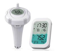 CP02 - Termometro wireless per piscina, 152,4 m, con display multi-sensore a 3 canali, indicatore di temperatura dell'acqua da -20 °C a 60 °C, con retroilluminazione a LED, per piscina e acquario