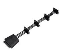 SilverStone 15 pin Serial ATA strÃ¸m (female) - 15 pin Serial ATA strÃ¸m (male) Sort 18.9cm StrÃ¸m-splitter NEW
