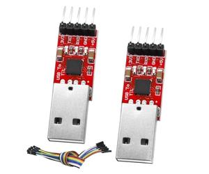 CP2102 Modulo da USB a Seriale RUIZHI 2 pezzi CP2102 Convertitore da USB a TTL con ponticello CP2102 Convertitore seriale USB CP2102 Chip per 3,3V e 5V compatibile con Arduino e STC Download
