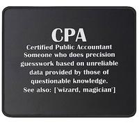 Cpa Certified Public Accountant Definition - Funny Sarcastic Mouse Pad Piccolo Mousepad Comodo Tappetino per Mouse for Accessori Scrivania Computer Lavoro 25X30Cm
