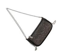 CPAOWEHF Elegante borsa a tracolla decorativa con strass e tracolla a catena borsa sotto le ascelle per pendolarismo ed eventi sociali borsa a tracolla Jean, Nero , One Size