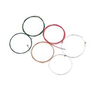 CPAOWEHF Set di 6 corde di ricambio in acciaio per chitarra acustica, color arcobaleno multicolore