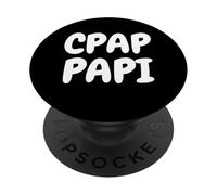 CPAP Papi Funny Sleep Apnea Breathing Machine Design for Men PopSockets PopGrip Adesivo