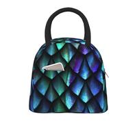 CPAQasg 3D Magico Drago Scaglie Modello Stampa Comoda Borsa per il Pranzo Isolata Sacchetto Pasti Lavoro Scuola Picnic Viaggi Quotidiano Routine