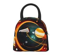 CPAQasg Borsa termica per il pranzo, con stampa di Giove Saturno, con sistema solare, per lavoro, scuola, picnic, viaggi, routine quotidiana