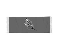 CPAQasg Sciarpa da donna con stampa di piume danzanti, scialle morbido e caldo, accessorio regalo per vacanze autunno inverno elegante nappa