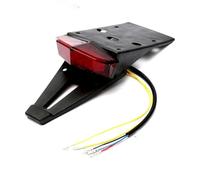 CPDDNGZMKK Fanale Posteriore Per Motocicli Supporto Universale Per Fanale Posteriore A Da 12 V Per Moto Parafango Luci Di Stop E Targa Per Cross(Red)