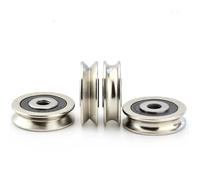 CPDHJMZO 10 Pezzi di raddrizzamento Ruota Mista sopra la Linea con Cuscinetto scanalato V6002 15X32X9MM puleggia Tipo scanalatura a V(V6002-4-1)