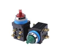 CPDHJMZO Manopola dell'interruttore Rotante Elettrico da 380 V, 25 mm, Pulsante selettore a 2 Posizioni/3 Posizioni, Rosso/Verde LA18-22X2 LA18-22X3(Rot,3 POSITION-25MM)
