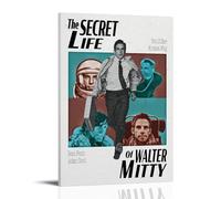 CPFSCWZP Poster su tela, motivo: La vita segreta di Walter Mitty, film meravigliosi, serie TV, decorazione artistica da parete, per camera da letto, 60 x 90 cm, con cornice