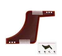 CPJJ 1 pezzo Pettine per Barba Uomo Pettine per Modellare la Barba,Pettine Stencil Barba, Pettine di Guida per Rasatura Della Barba, Signori pizzetto Collo Sagome per Barba Styling Tool, Marrone
